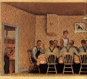 Grant Wood, The Thresher-s supper